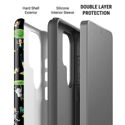 Adult Swim Rick and Morty Portal Pattern Galaxy S26 Ultra Impact Case