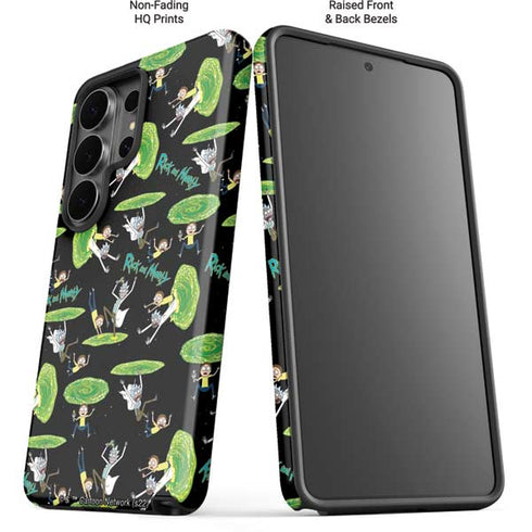 Adult Swim Rick and Morty Portal Pattern Galaxy S26 Ultra Impact Case