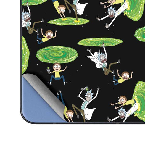 Adult Swim Rick and Morty Portal Pattern Galaxy Z Fold5 5G Skin