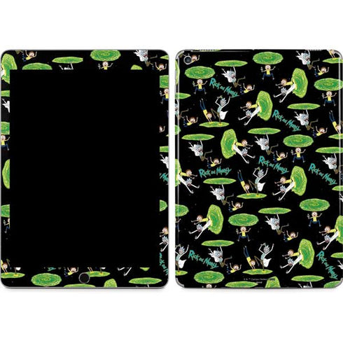 Adult Swim Rick and Morty Portal Pattern iPad Skins