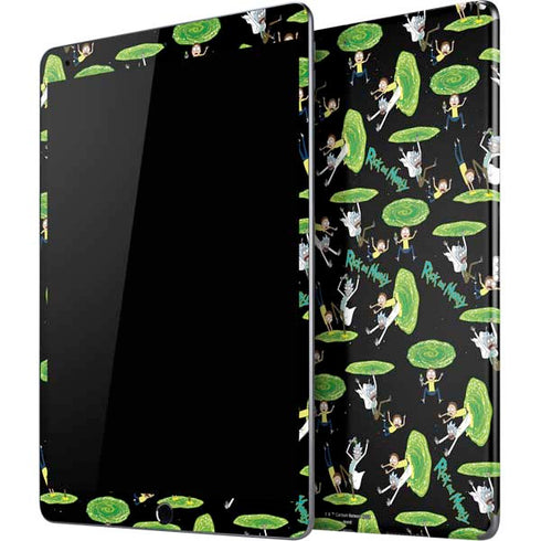 Adult Swim Rick and Morty Portal Pattern iPad Skins
