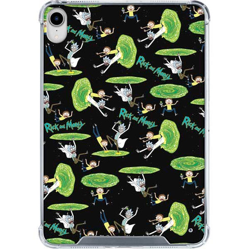 Adult Swim Rick and Morty Portal Pattern iPad 11th Gen (2025) Clear Case