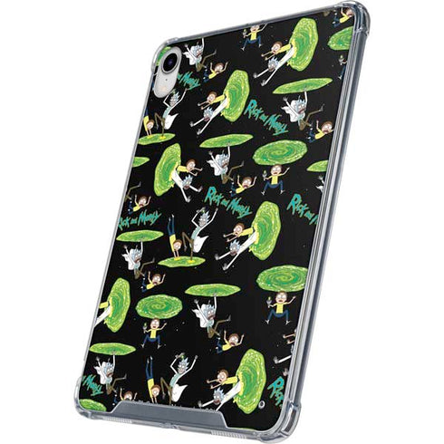 Adult Swim Rick and Morty Portal Pattern iPad 11th Gen (2025) Clear Case