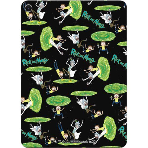 Adult Swim Rick and Morty Portal Pattern Apple iPad Air Skin