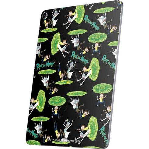 Adult Swim Rick and Morty Portal Pattern Apple iPad Air Skin