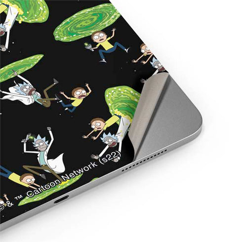 Adult Swim Rick and Morty Portal Pattern Apple iPad Air Skin