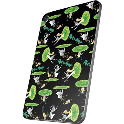 Adult Swim Rick and Morty Portal Pattern Apple iPad Mini Skin