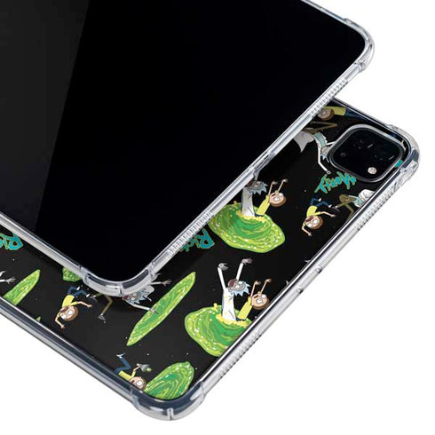 Adult Swim Rick and Morty Portal Pattern iPad Pro 11in (2024) Clear Case