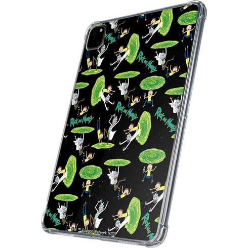 Adult Swim Rick and Morty Portal Pattern iPad Pro 11in (2024) Clear Case
