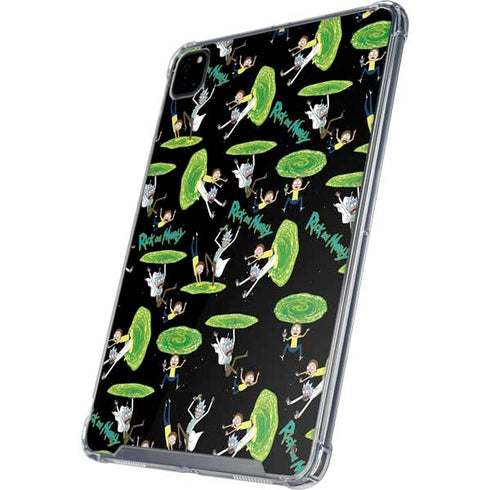 Adult Swim Rick and Morty Portal Pattern iPad Cases