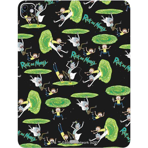 Adult Swim Rick and Morty Portal Pattern iPad Pro 13in M4 (2024) Skin