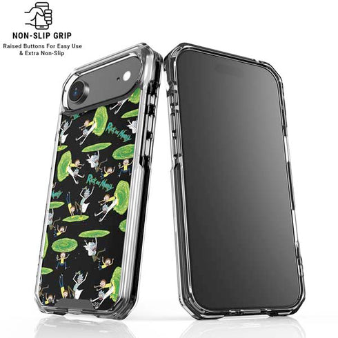 Adult Swim Rick and Morty Portal Pattern iPhone 17 Air Clear Case