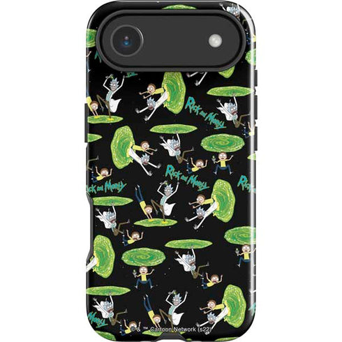 Adult Swim Rick and Morty Portal Pattern iPhone 17 Air Impact Case