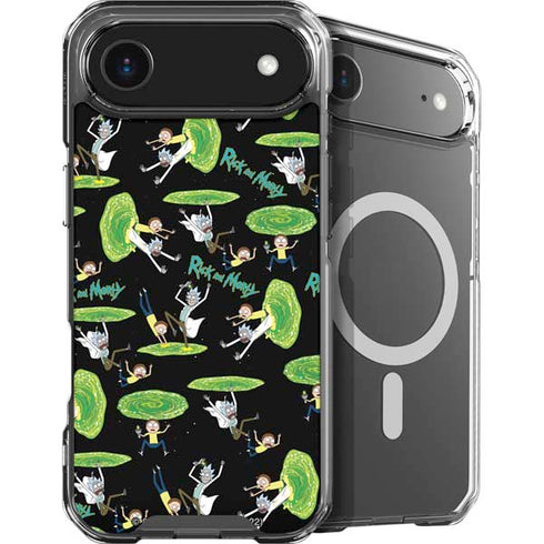 Adult Swim Rick and Morty Portal Pattern iPhone 17 Air MagSafe Case