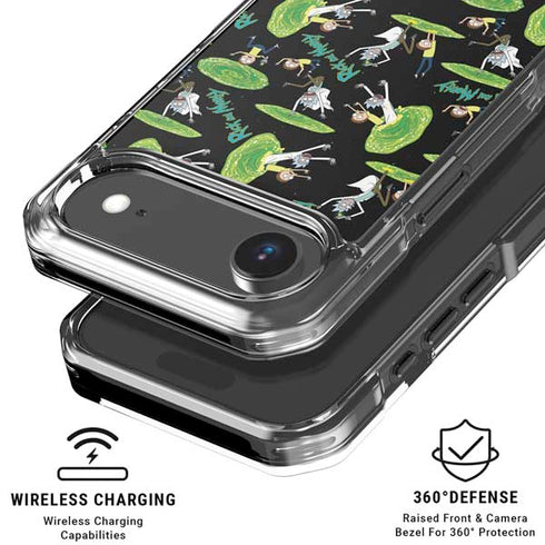 Adult Swim Rick and Morty Portal Pattern iPhone 17 Air MagSafe Case