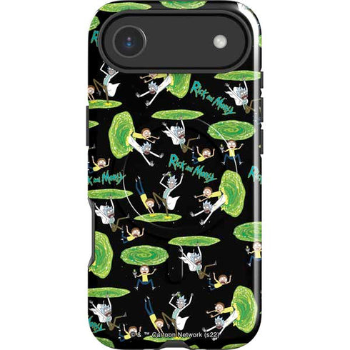Adult Swim Rick and Morty Portal Pattern iPhone 17 Air Magsafe Impact Case