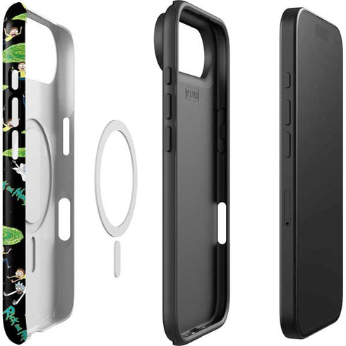 Adult Swim Rick and Morty Portal Pattern iPhone 17 Air Magsafe Impact Case
