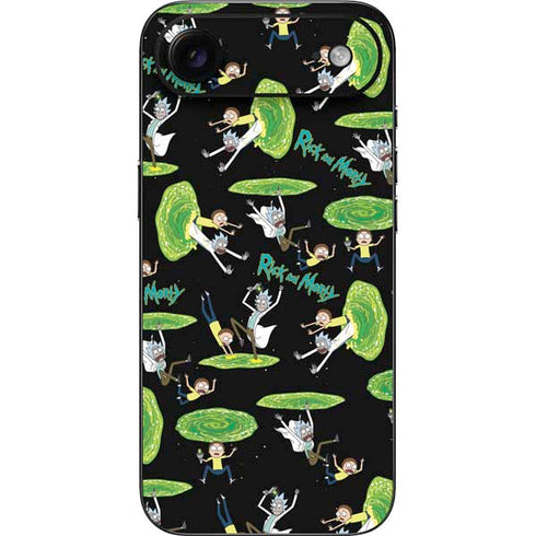 Adult Swim Rick and Morty Portal Pattern iPhone 17 Air Skin