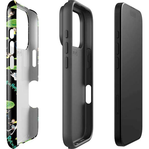 Adult Swim Rick and Morty Portal Pattern iPhone 17 Pro Impact Case