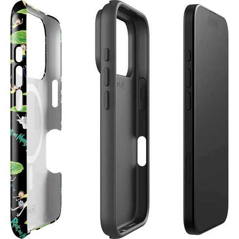 Adult Swim Rick and Morty Portal Pattern iPhone 17 Pro Magsafe Impact Case