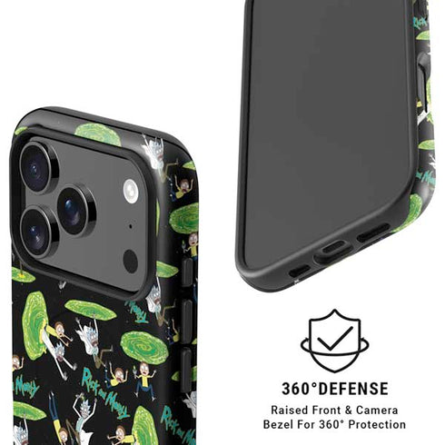 Adult Swim Rick and Morty Portal Pattern iPhone 17 Pro Magsafe Impact Case