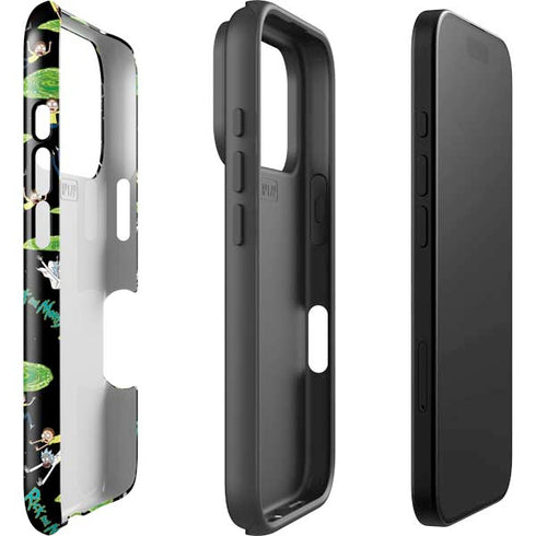 Adult Swim Rick and Morty Portal Pattern iPhone 17 Pro Max Impact Case