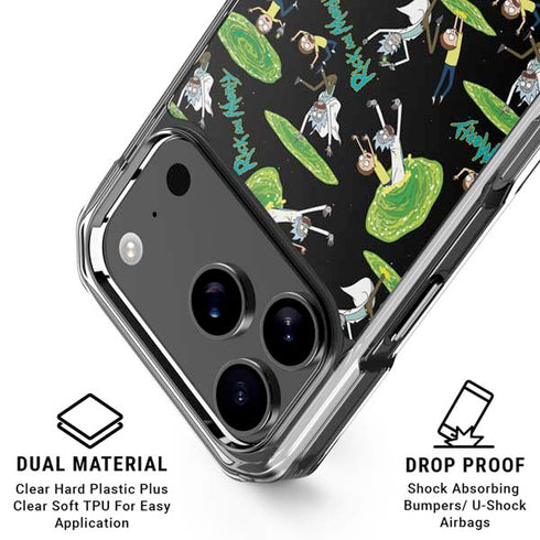 Adult Swim Rick and Morty Portal Pattern iPhone 17 Pro Max MagSafe Case