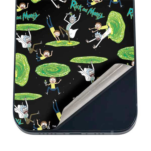 Adult Swim Rick and Morty Portal Pattern iPhone 17 Pro Skin
