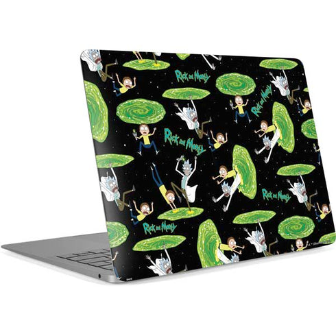 Adult Swim Rick and Morty Portal Pattern Apple MacBook Air Skin