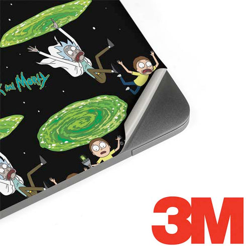 Adult Swim Rick and Morty Portal Pattern MacBook Skins