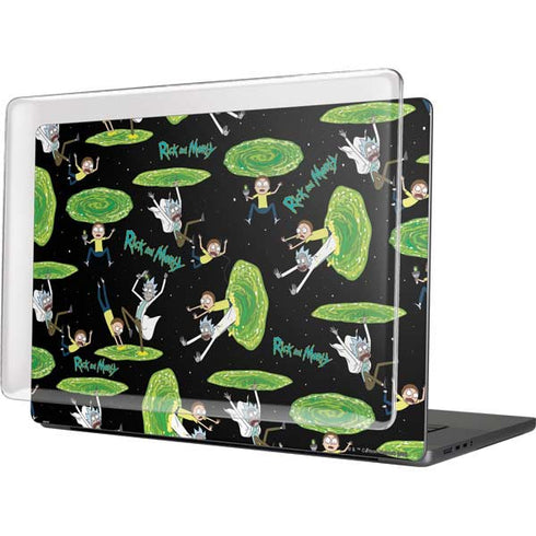 Adult Swim Rick and Morty Portal Pattern MacBook Cases