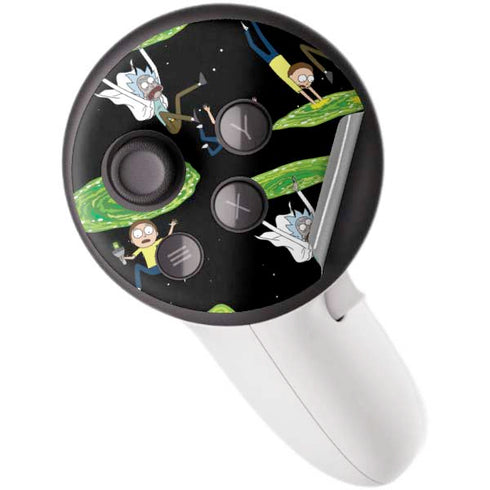 Adult Swim Rick and Morty Portal Pattern Meta Quest 3S Skin