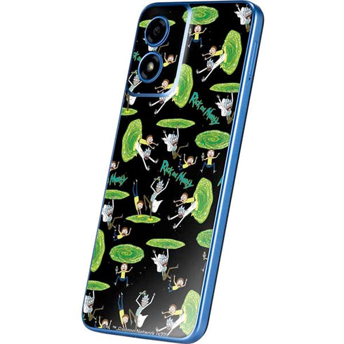 Adult Swim Rick and Morty Portal Pattern Moto G Play 4G (2024) Skin