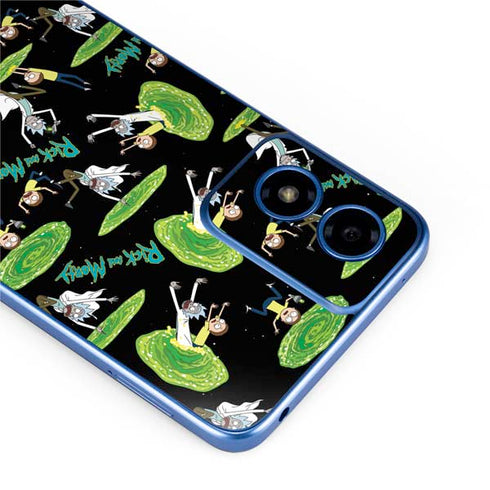 Adult Swim Rick and Morty Portal Pattern Moto G Play 4G (2024) Skin
