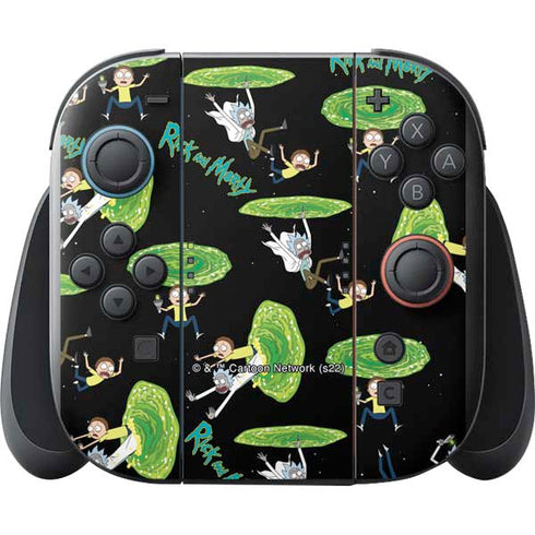 Adult Swim Rick and Morty Portal Pattern Nintendo Switch 2 (2025) with Joy-Con Skin