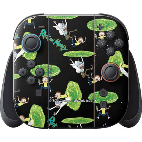Adult Swim Rick and Morty Portal Pattern Nintendo Switch 2 (2025) Joy-Con Controller Skin
