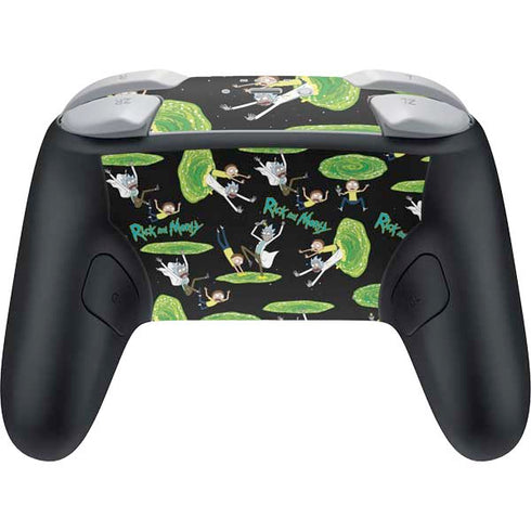 Adult Swim Rick and Morty Portal Pattern Nintendo Switch 2 (2025) Pro Controller Skin