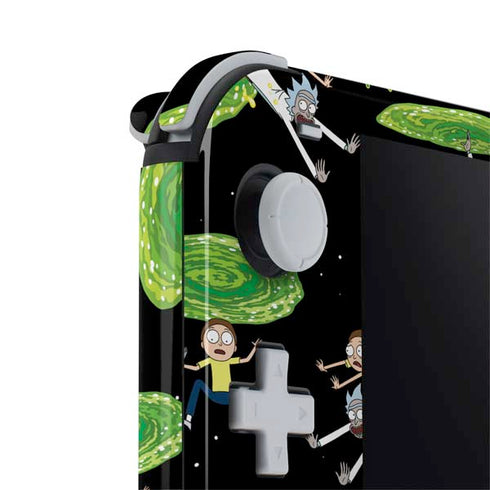 Adult Swim Rick and Morty Portal Pattern Nintendo Switch Lite Skin