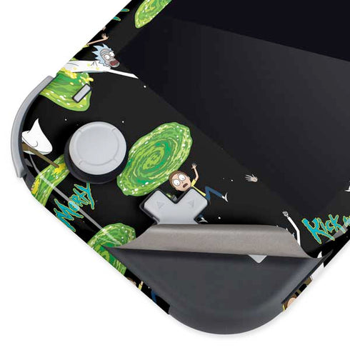 Adult Swim Rick and Morty Portal Pattern Nintendo Switch Lite Skin