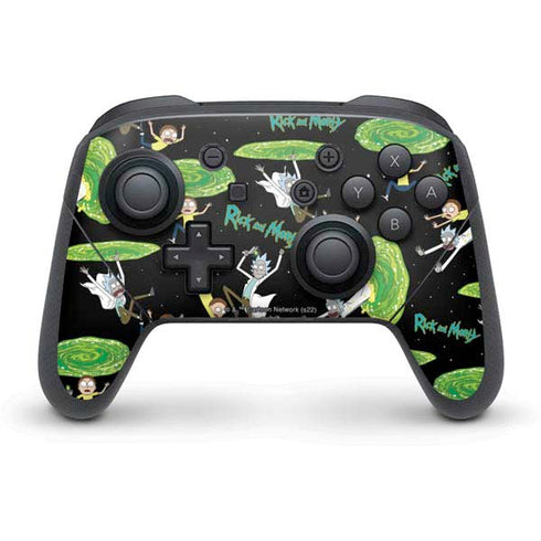 Adult Swim Rick and Morty Portal Pattern Nintendo Skins