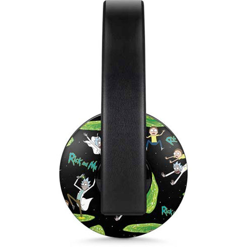 Adult Swim Rick and Morty Portal Pattern PlayStation 4 Gold Wireless Headset Skin