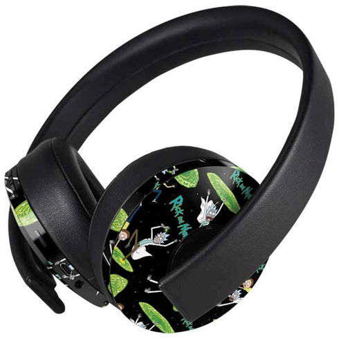 Adult Swim Rick and Morty Portal Pattern PlayStation 4 Gold Wireless Headset Skin