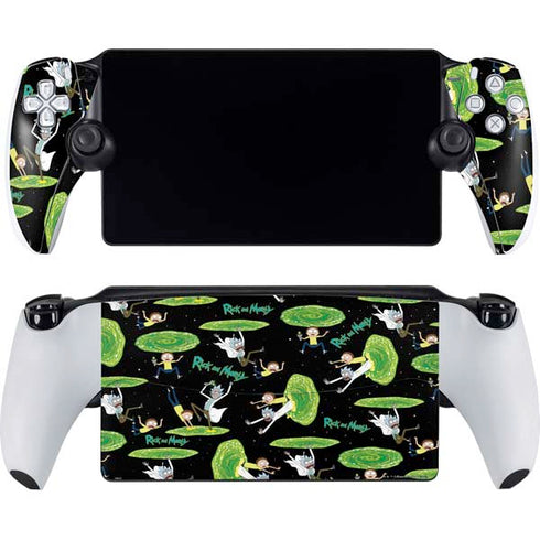 Adult Swim Rick and Morty Portal Pattern PlayStation Portal Remote Player Skin