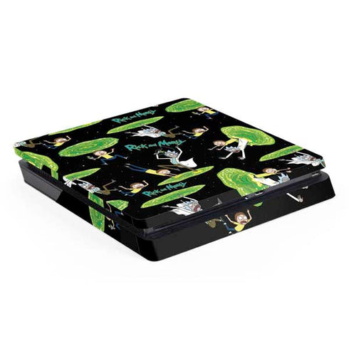 Adult Swim Rick and Morty Portal Pattern PlayStation PS4 Skins