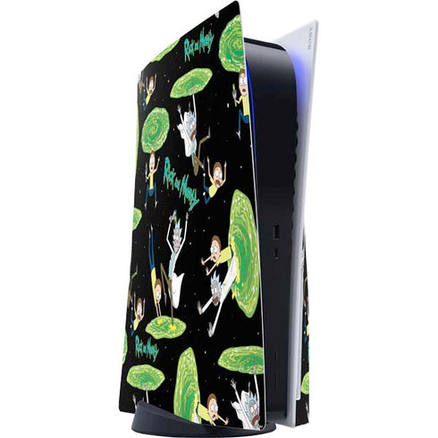 Adult Swim Rick and Morty Portal Pattern PlayStation PS5 Skins
