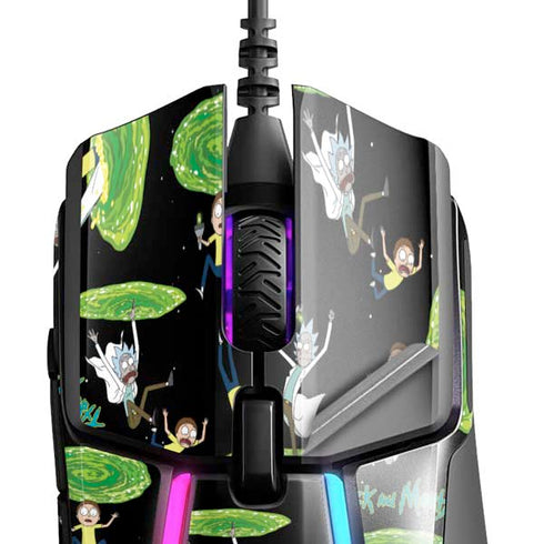 Adult Swim Rick and Morty Portal Pattern SteelSeries Rival 600 Gaming Mouse Skin