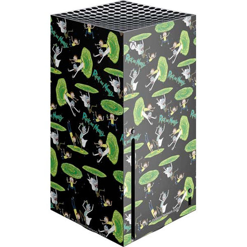Adult Swim Rick and Morty Portal Pattern Xbox Series X Skins