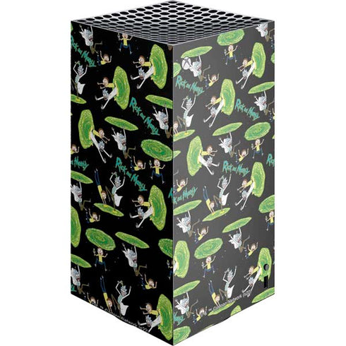 Adult Swim Rick and Morty Portal Pattern XBox Series X Digital Edition Console Skin