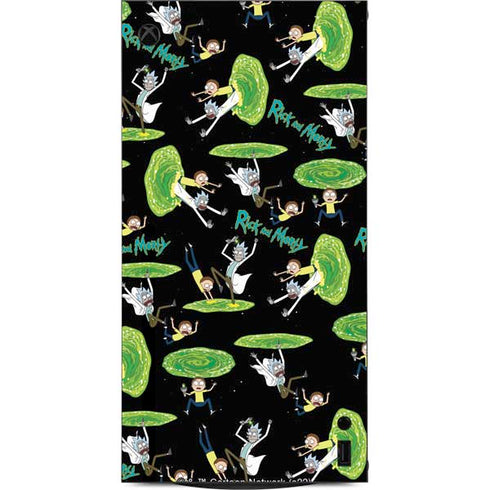 Adult Swim Rick and Morty Portal Pattern XBox Series X Digital Edition Console Skin