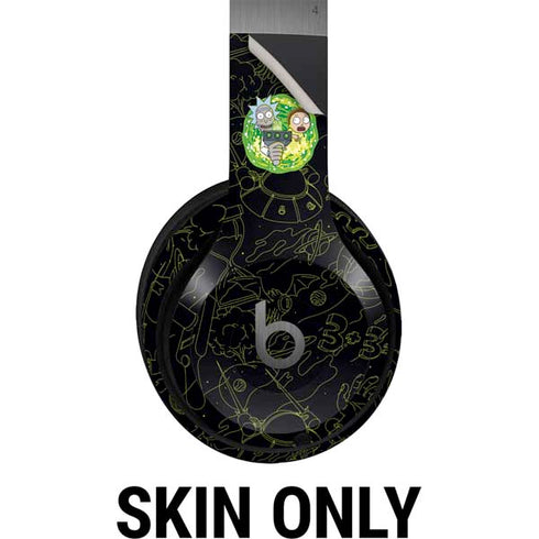 Adult Swim Rick and Morty Portal Travel Beats Solo 4 Wireless Headphones Skin